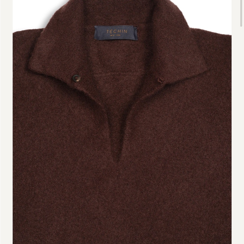 Techin Bouclé Polo Sepia